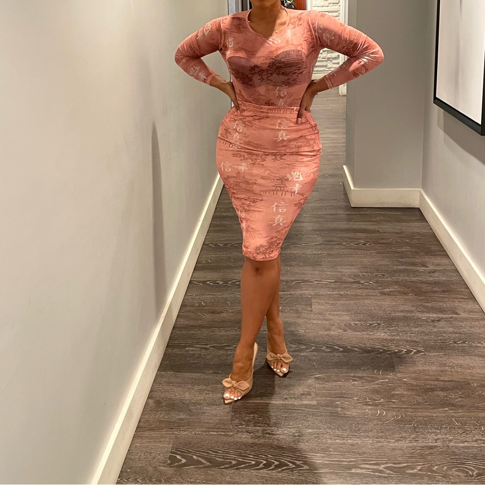 Bodysuit and skirt set